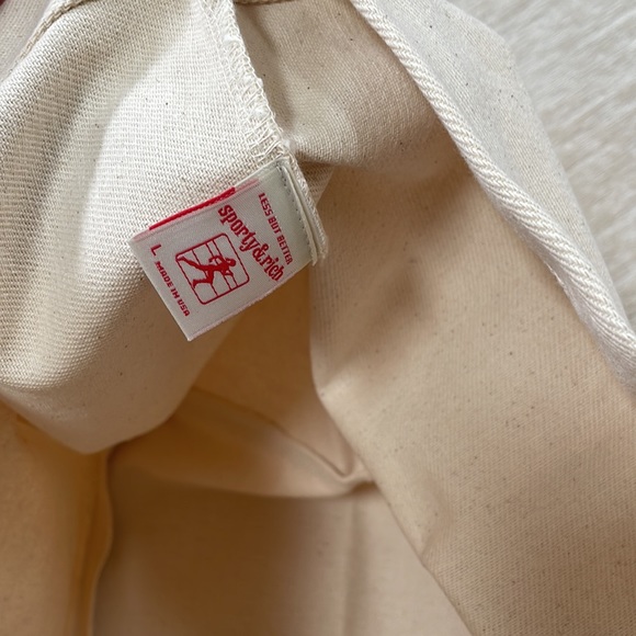 NWT Sporty & Rich Canvas Logo Tote Bag - Picture 5 of 6